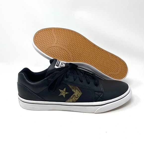 Converse Men's Size 11 170124F El Distrito 2.0 Faux Leather Black Camo Sneakers - Picture 5 of 10